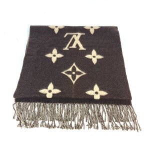 LOUIS VUITTON Scarf M71041 cashmere Brown Escalp Reykjavik | AlmaBagz