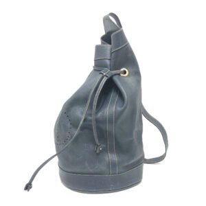 HERMES Shoulder Bag leather Navy purse | AlmaBagz