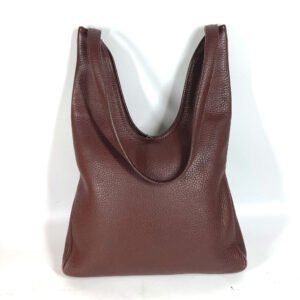 HERMES Shoulder Bag leather Dark brown Masai | AlmaBagz