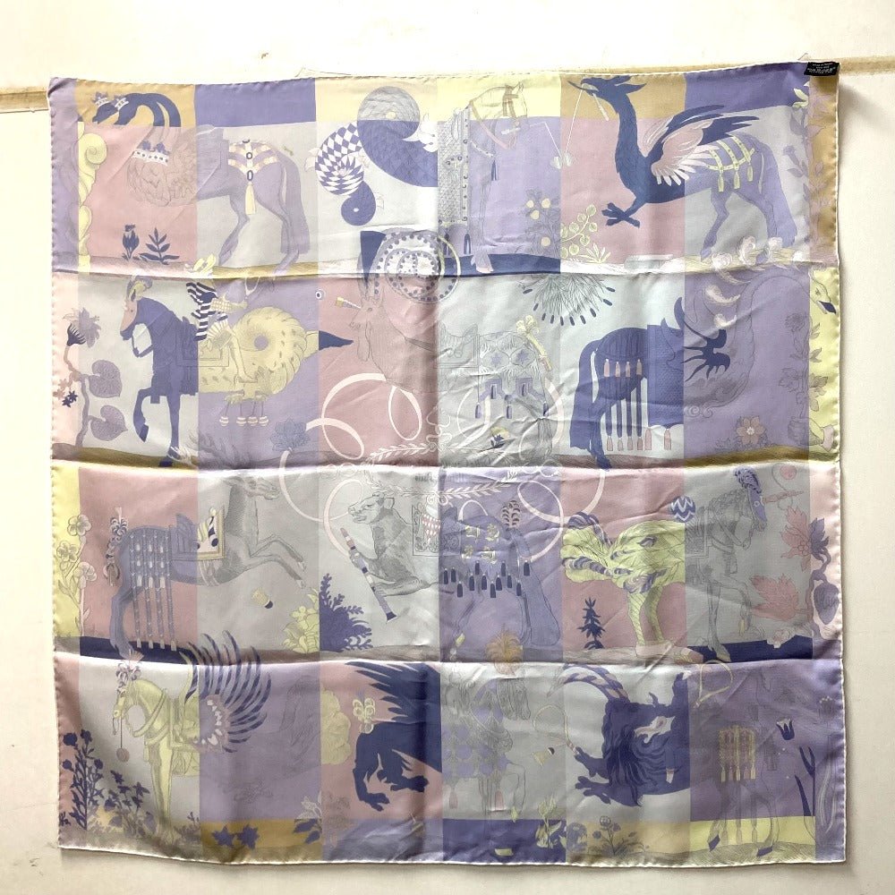 HERMES scarf silk purple Della Cavalleria Favolosa Carre90 | AlmaBagz