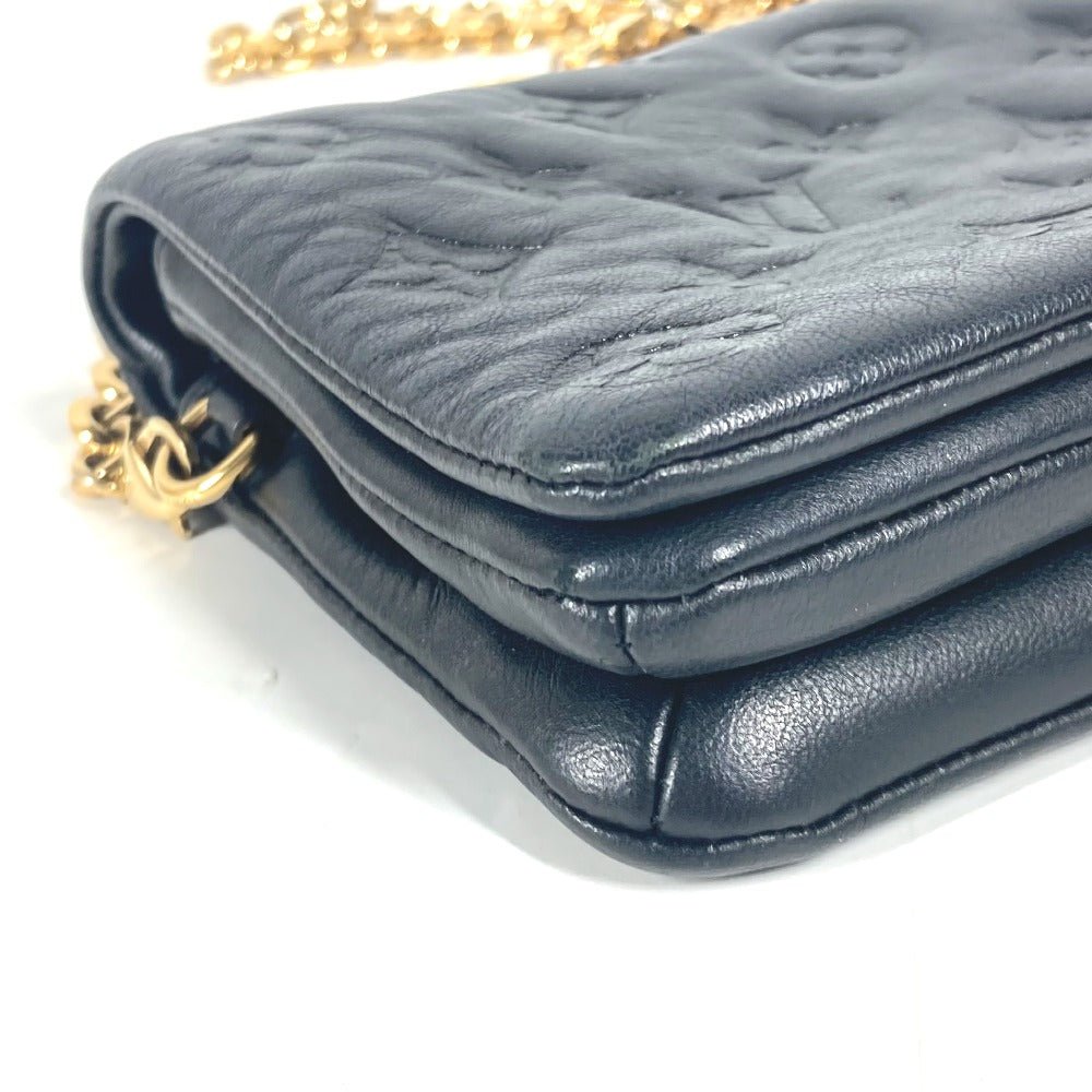 LOUIS VUITTON Shoulder Bag M80742 Lamb leather black Monogram emboss Pochette Kussan | AlmaBagz - Image 6