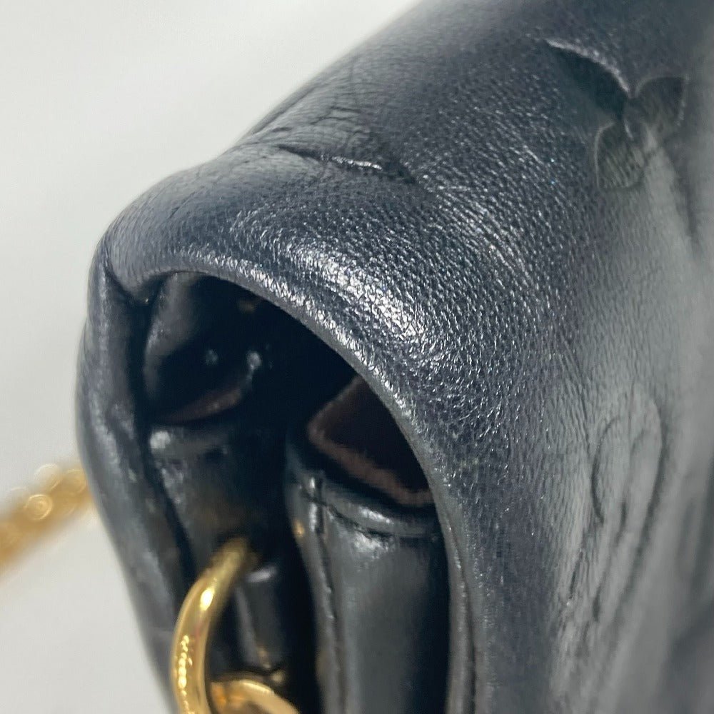 LOUIS VUITTON Shoulder Bag M80742 Lamb leather black Monogram emboss Pochette Kussan | AlmaBagz - Image 7