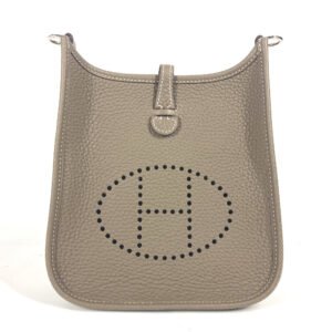 HERMES Shoulder Bag Taurillon Clemence Navy Evelyn TPM Amazone | AlmaBagz