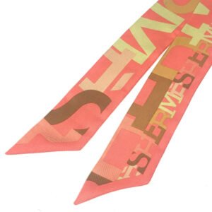 HERMES scarf H062481S silk Pink type Twilly Twilly | AlmaBagz
