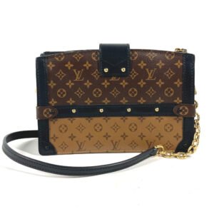 LOUIS VUITTON Shoulder Bag M43596 Monogram reverse canvas beige Monogram reverse Trunk clutch | AlmaBagz
