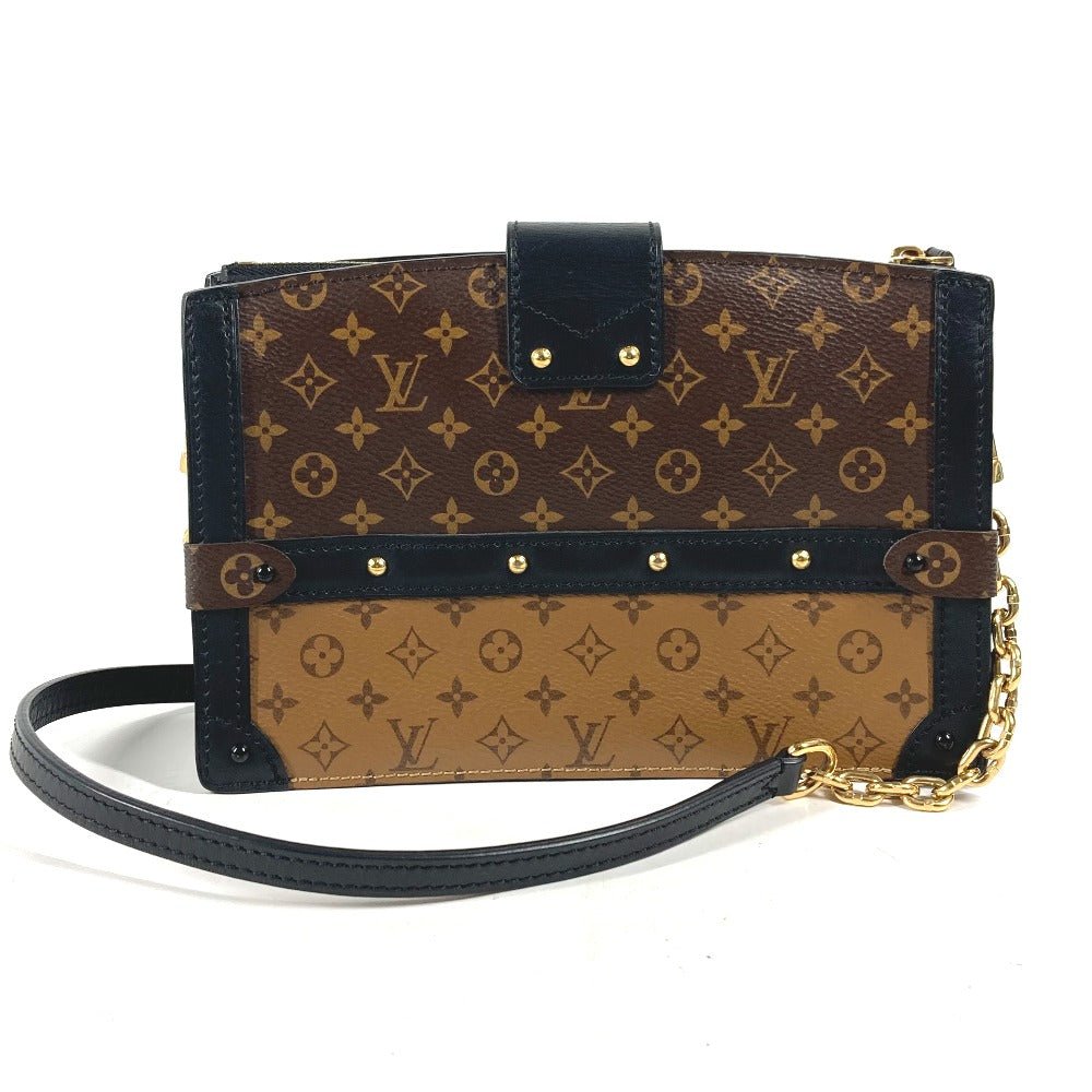 LOUIS VUITTON Shoulder Bag M43596 Monogram reverse canvas beige Monogram reverse Trunk clutch | AlmaBagz