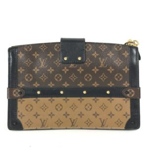 LOUIS VUITTON Shoulder Bag M43596 Monogram reverse canvas beige Monogram reverse Trunk clutch | AlmaBagz