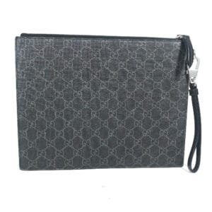 GUCCI Clutch bag 547084 GG Supreme canvas, leather black GG Supreme BESTIARY | AlmaBagz