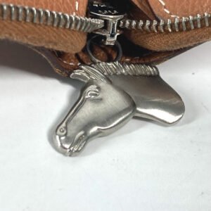 HERMES Folded wallet , Evercolor Brown Zip Around Zip Ungo Horse unisex(Unisex) Used | AlmaBagz
