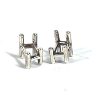 HERMES cuffs AG925 Silver H logo unisex(Unisex) Used | AlmaBagz