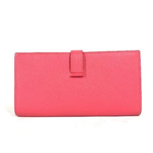 HERMES Long Wallet Purse Epsom pink H logo Beansufla unisex(Unisex) Used | AlmaBagz