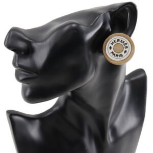 HERMES Earring Wood, Metal Silver Serie Women Used | AlmaBagz