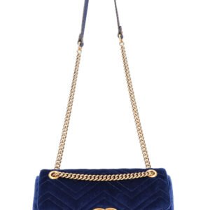 GUCCI Medium Marmont Velvet Blue | AlmaBagz
