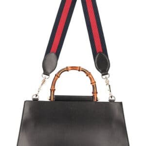 GUCCI Bamboo Nymphaea Two Way Bag Black | AlmaBagz