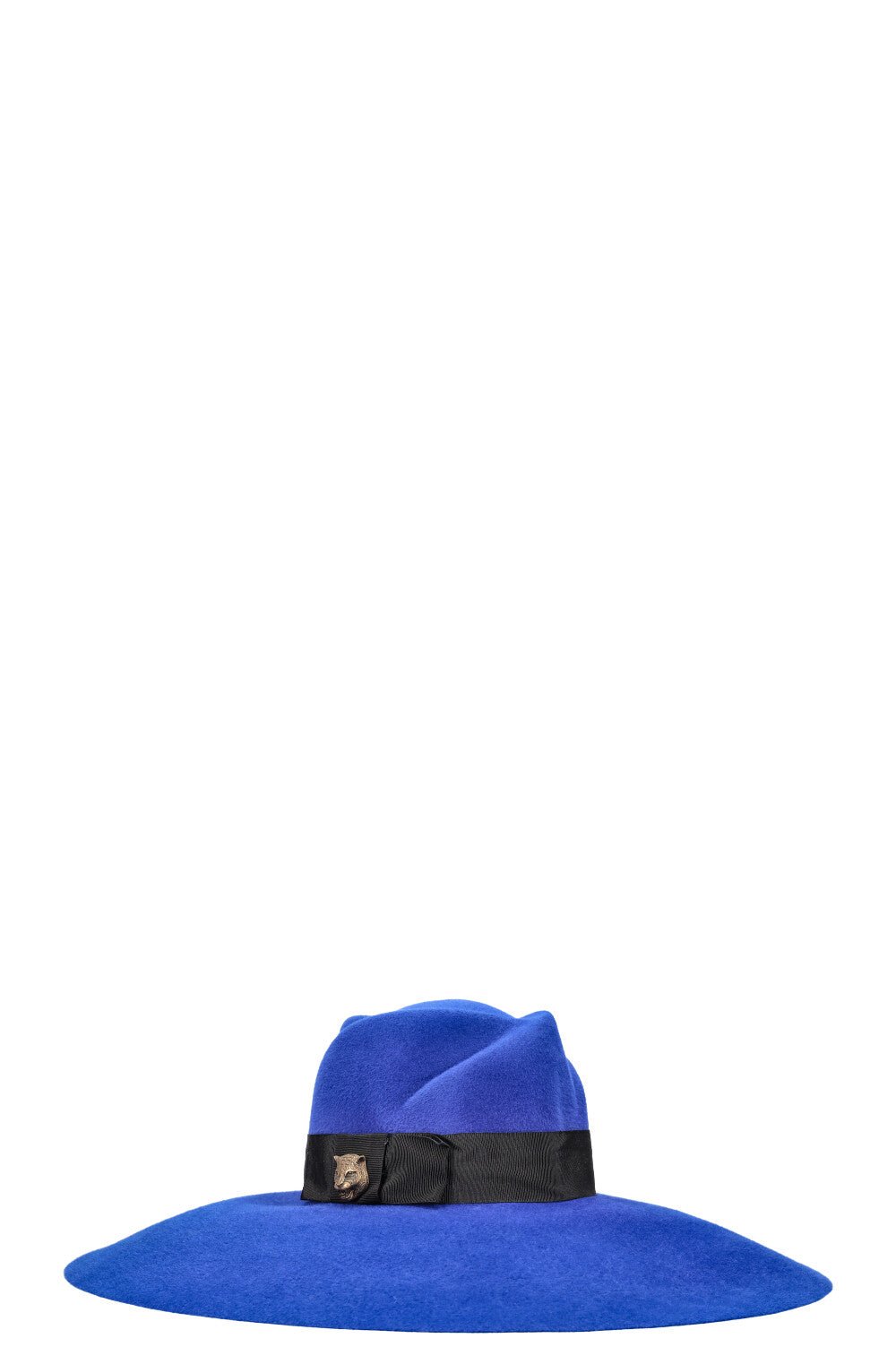 GUCCI Anita Fedora Hat Rabbit Felt Blue | AlmaBagz - Image 2