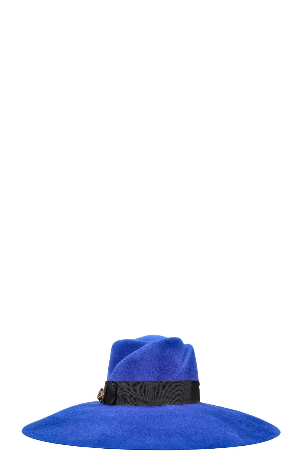 GUCCI Anita Fedora Hat Rabbit Felt Blue | AlmaBagz - Image 4