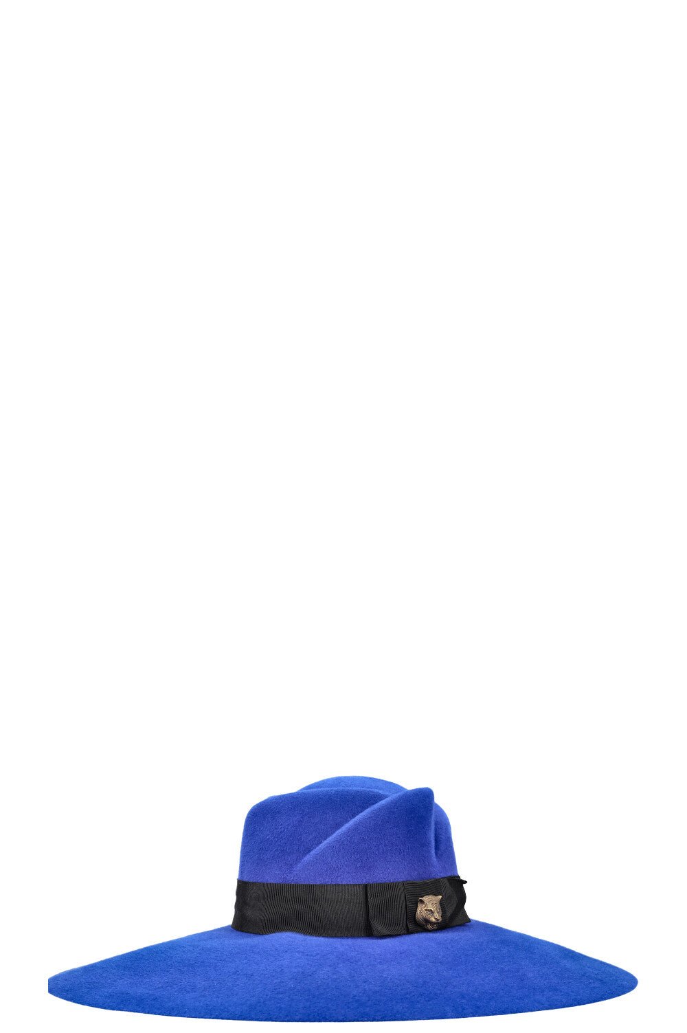 GUCCI Anita Fedora Hat Rabbit Felt Blue | AlmaBagz