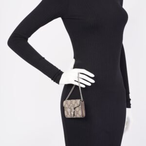 Gucci Dionysus Coin Purse Beige And Ebony GG Supreme Coated Canvas | AlmaBagz