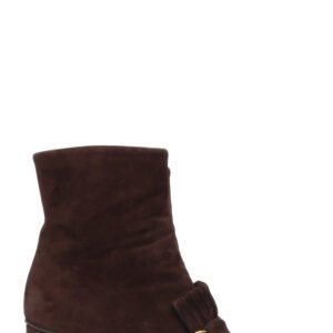 GUCCI Marmont Ankle Boots Suede Brown | AlmaBagz