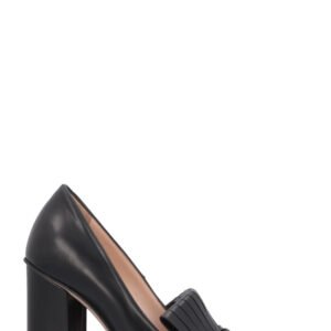 GUCCI Marmont Fringe Heels Leather Black | AlmaBagz