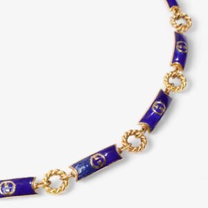Gucci Interlocking GG Chain Gold / Blue Base Metal | AlmaBagz