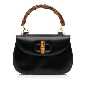 Gucci Bamboo Night Black Leather | AlmaBagz