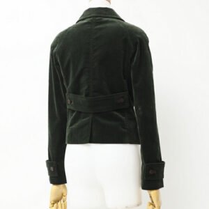 GUCCI Jacket 162034 95% cotton, 5% polyurethane / Lining: 90% cupra, 10% polyurethane green 36 | AlmaBagz
