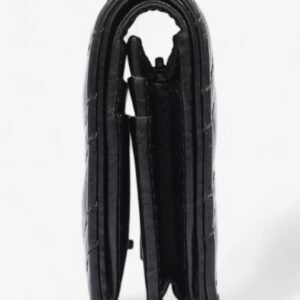 Gucci GG Marmont Card Case Wallet Black / Gold Matelasse Leather | AlmaBagz