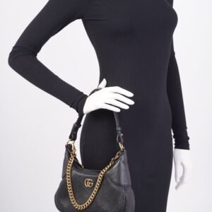 Gucci Aphrodite Black Leather Small | AlmaBagz