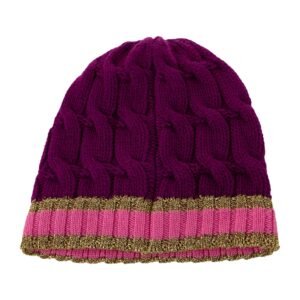 Gucci Cable Knit Beanie in Purple | AlmaBagz