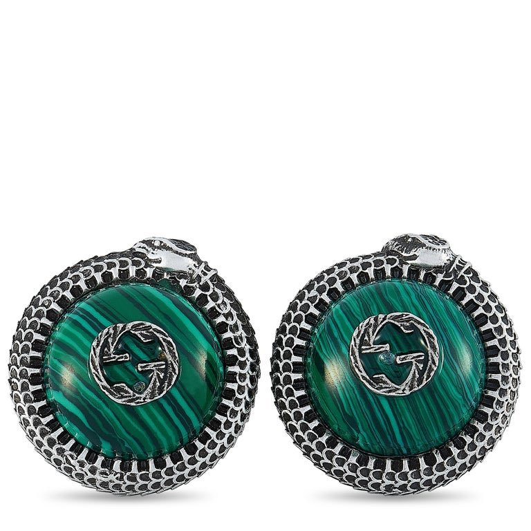 Gucci Garden GG Snake Cuff Links in Silver | AlmaBagz