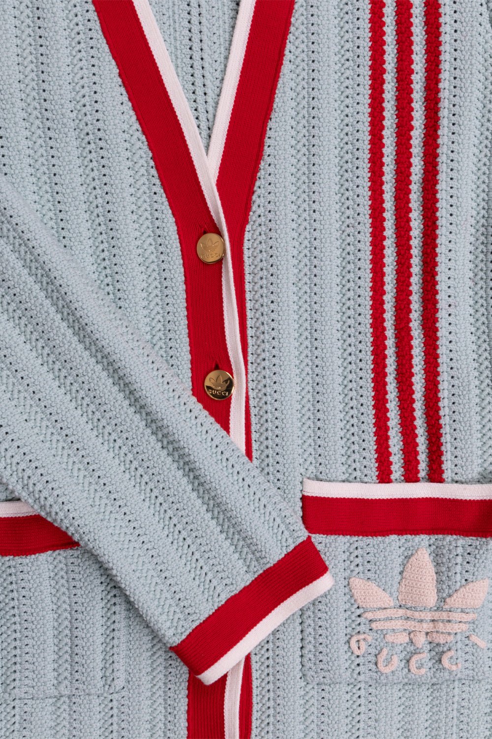 GUCCI x ADIDAS Stitch Knit Cardigan Mint | AlmaBagz