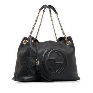 Gucci Soho Chain Tote Black | AlmaBagz