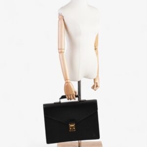 Louis Vuitton Brief Case Black Epi Leather | AlmaBagz