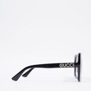 Gucci Square Sunglasses Black Acetate 140mm | AlmaBagz