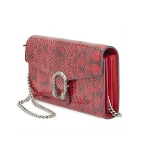 Gucci 401231 0416 Dionysus Women's Red Exotic Snake Skin Shoulder Bag (GG2066) | AlmaBagz