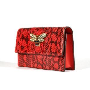 Gucci 476079 2134 Bee Women's Red Exotic Snake Skin Shoulder Bag (GG2067) | AlmaBagz