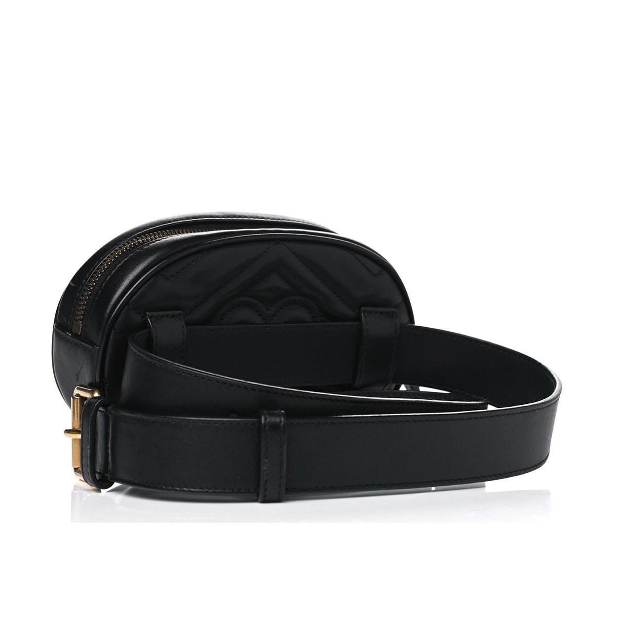 Gucci 476434 DSVRT 1000 Marmont 2.0 Women's Black Matelasse Leather Belt Bag (GG2071) | AlmaBagz - Image 2