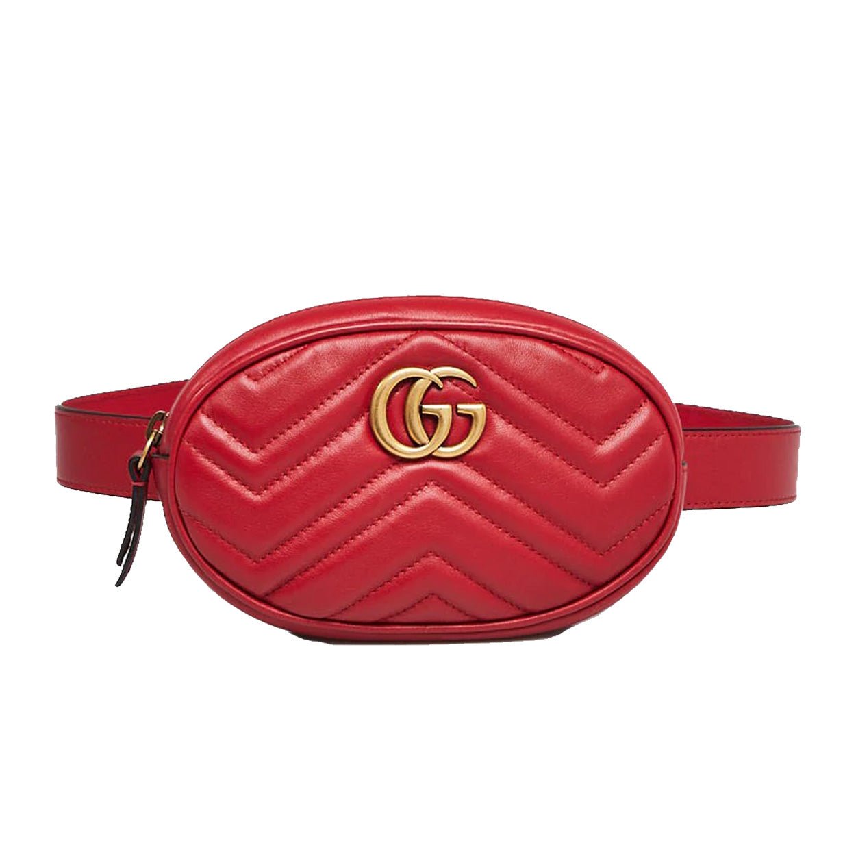 Gucci 476434 DSVRT 6433 Marmont 2.0 Women's Red Matelasse Leather Belt Bag (GG2072) | AlmaBagz - Image 5