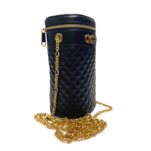 Gucci 572298 0YKNX 1000 Women's Black Quilted Leather Belt / Shoulder Bag (GG2076) | AlmaBagz