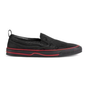 Gucci 643489 H9HP0 1000 Off The Grid Men's Shoes Black Recycled Fabric Slip-On Sneakers (GGM1733) | AlmaBagz