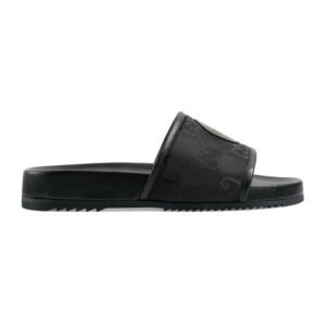 Gucci 644754 H9H90 1000 Men's Shoes Black GG Econyl Fabric "Off The Grid " Slide Sandals  (GGM1740) | AlmaBagz