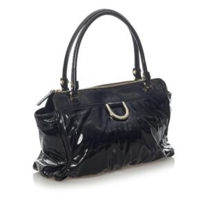 Gucci Abbey D-Ring Patent Leather Handbag (SHG-37233) | AlmaBagz