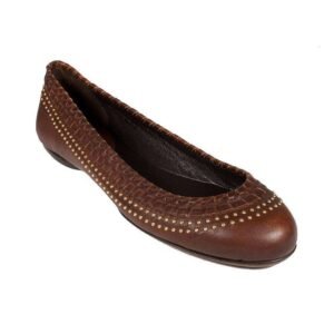 Gucci Ballerina's Designer Shoes for Women Brown Leather Flats | AlmaBagz
