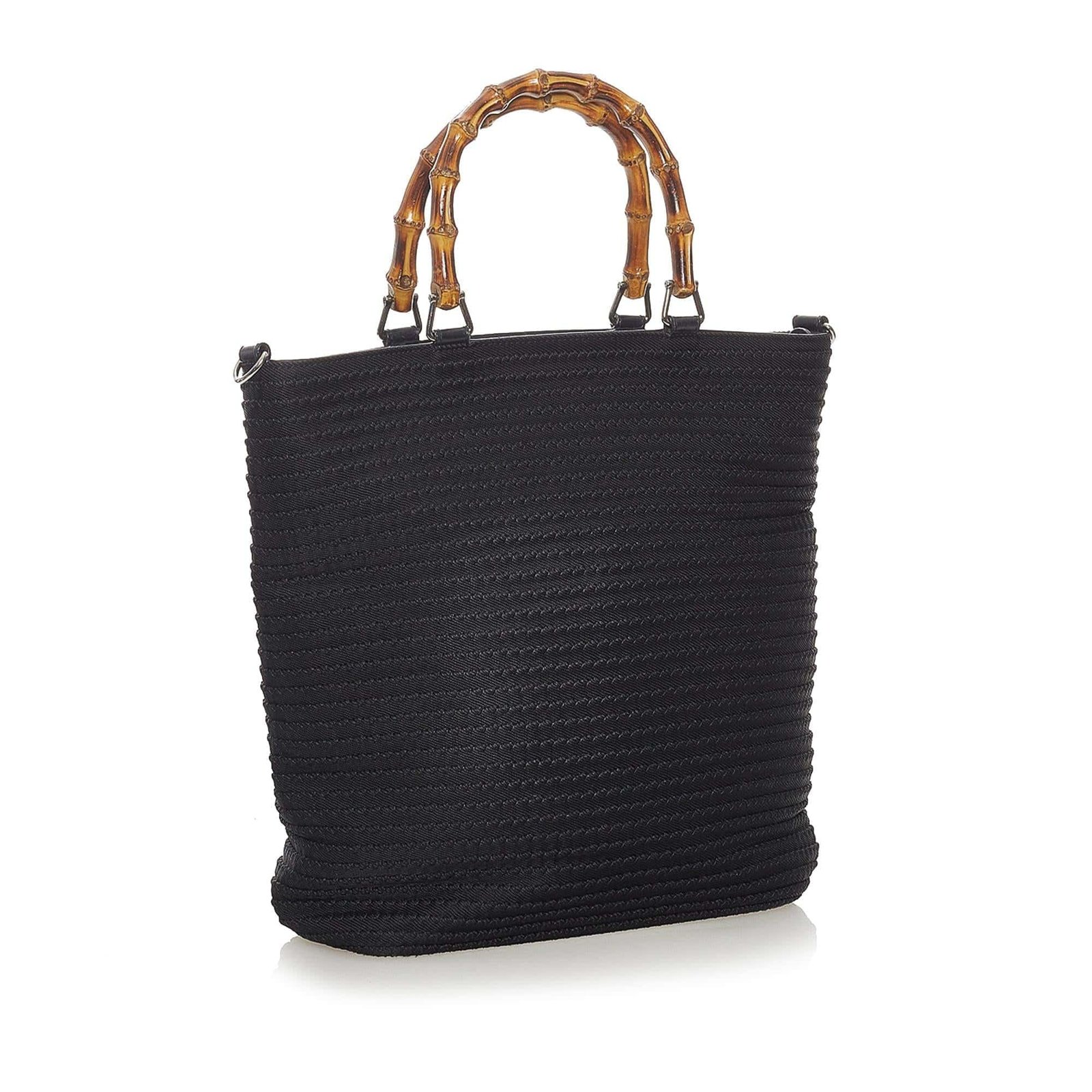Gucci Bamboo Canvas Satchel (SHG-0VJXo9) | AlmaBagz