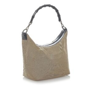 Gucci Bamboo Canvas Shoulder Bag (SHG-UFHCRv) | AlmaBagz