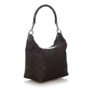 Gucci Bamboo GG Canvas Shoulder Bag (SHG-ejITql) | AlmaBagz