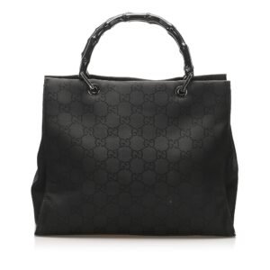 Gucci Bamboo GG Canvas Tote Bag (SHG-14076) | AlmaBagz