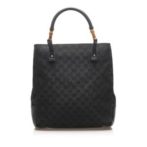 Gucci Bamboo GG Canvas Tote Bag (SHG-15072) | AlmaBagz