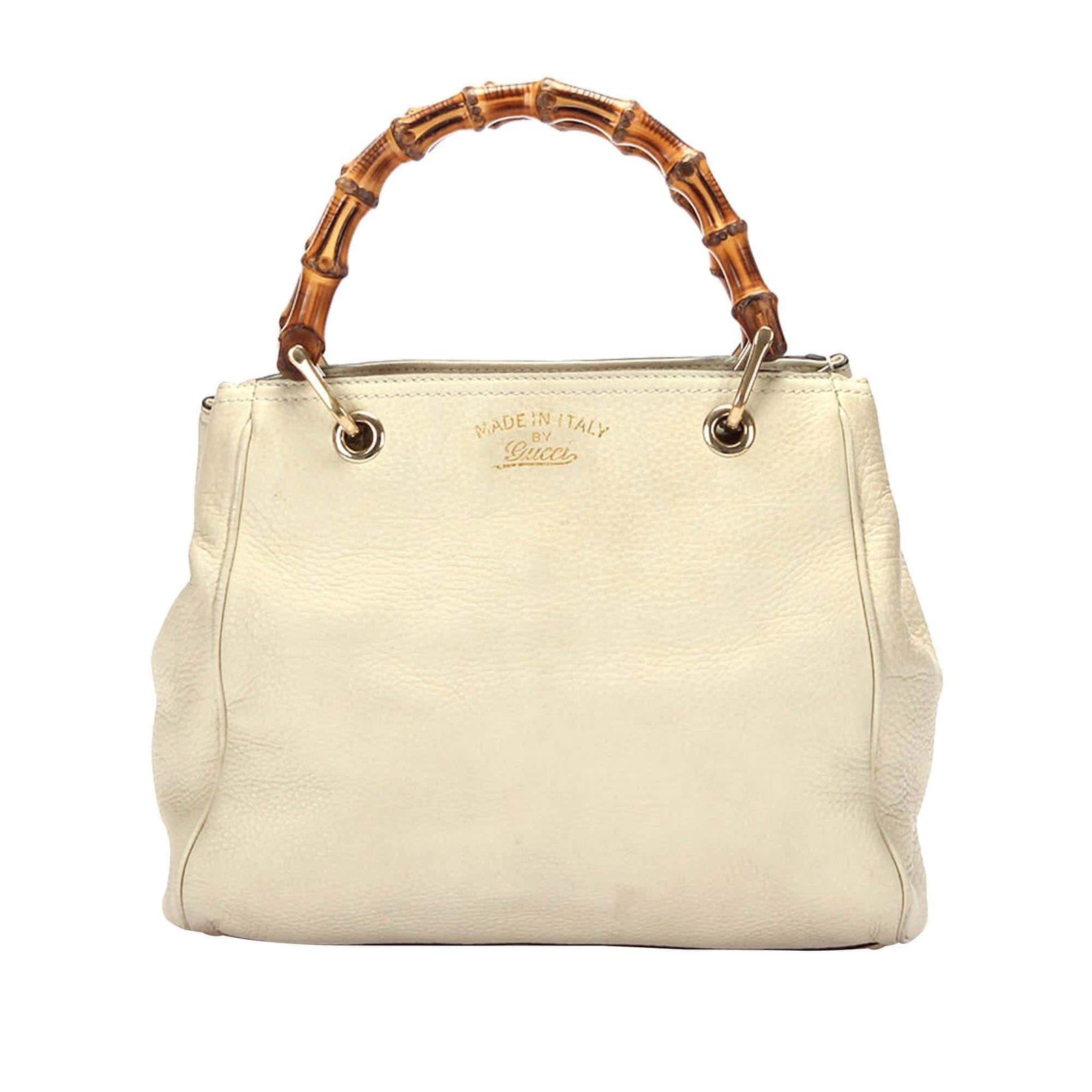 Gucci Bamboo Shopper Leather Satchel | AlmaBagz